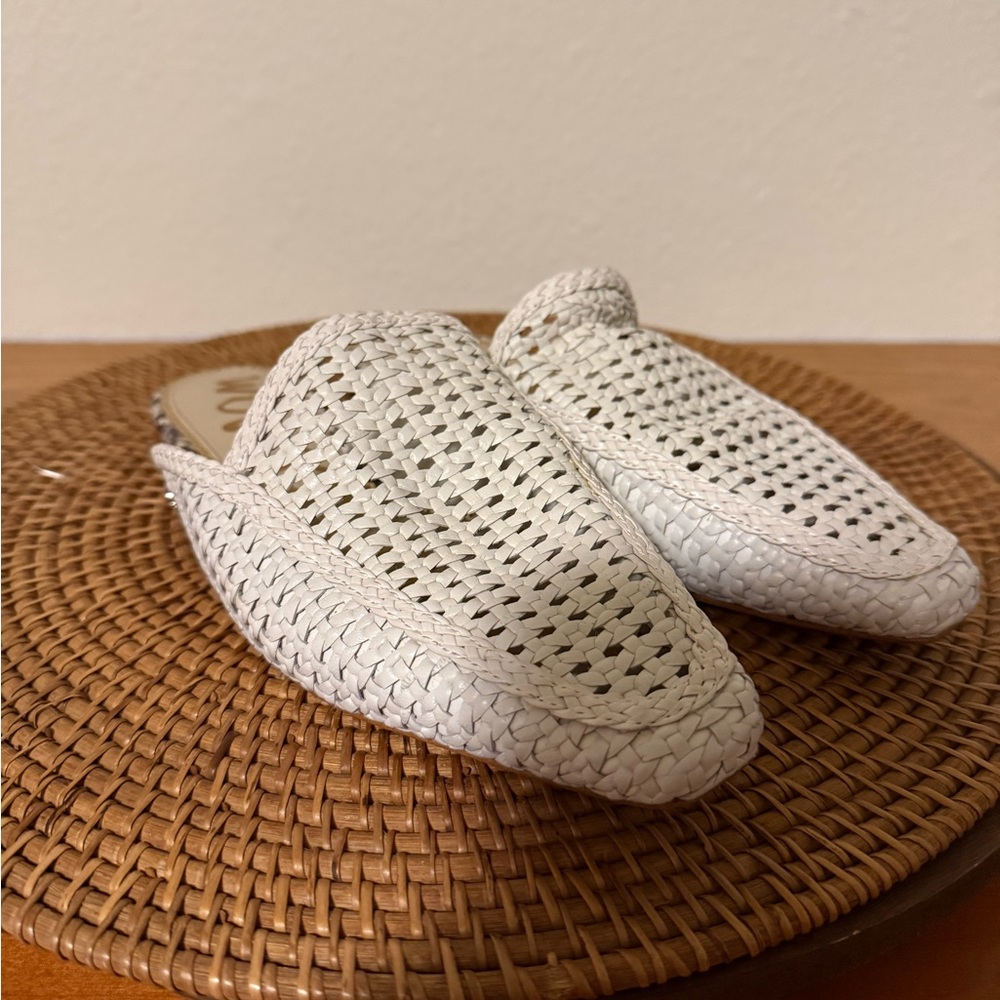 Sam Edelman White Woven Loafers‎